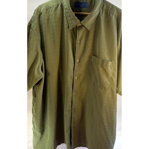 Vintage TownCraft Mens Short Sleeve Button Down Shirt 3X Cotton